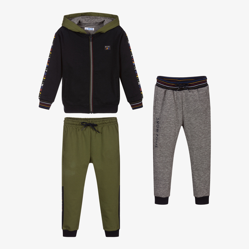 Mayoral-Blue, Green & Grey Tracksuit | Childrensalon Outlet