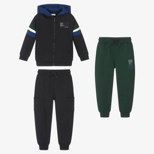 Mayoral-Сине-зеленый спортивный костюм | Childrensalon Outlet
