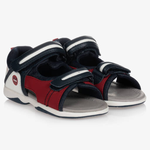 Mayoral-Blue, Red & White Sandals    | Childrensalon Outlet