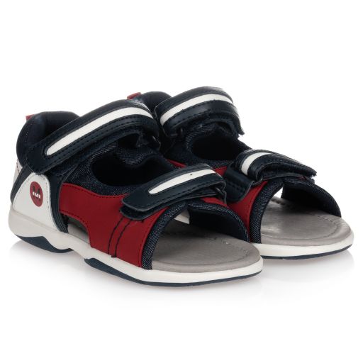 Mayoral-Blue, Red & White Sandals    | Childrensalon Outlet