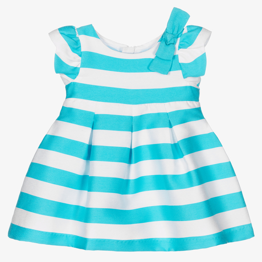 Mayoral-Gestreiftes Kleid in Blau und Weiß | Childrensalon Outlet