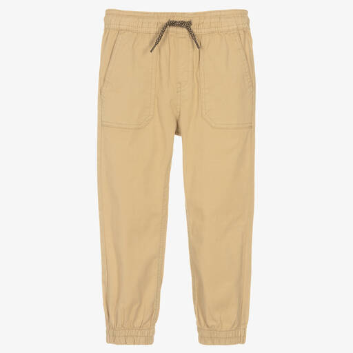 Mayoral-جوغرز قطن تويل لون بيج للأولاد | Childrensalon Outlet