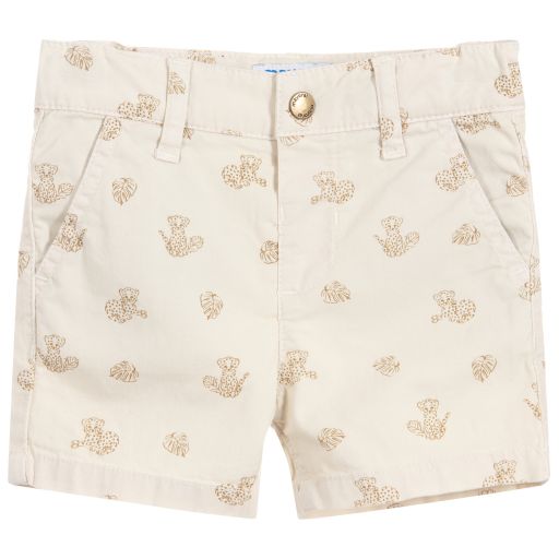 Mayoral-Boys Beige Cotton Shorts | Childrensalon Outlet