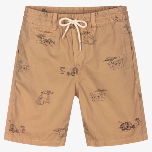 Mayoral-Boys Beige Cotton Shorts | Childrensalon Outlet