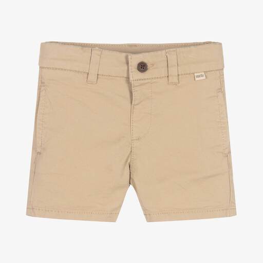 Mayoral-Boys Beige Cotton Shorts | Childrensalon Outlet