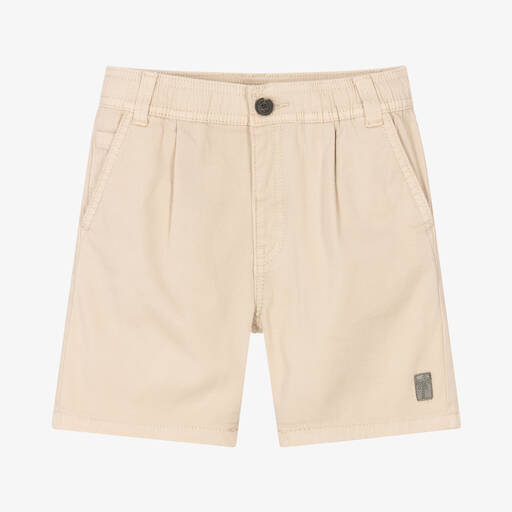 Mayoral-Boys Beige Cotton Shorts | Childrensalon Outlet