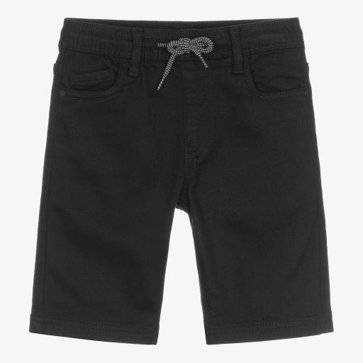 Mayoral Nukutavake-Boys Black Cotton Shorts | Childrensalon Outlet
