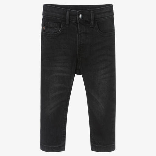 Mayoral-Boys Black Denim Slim Jeans | Childrensalon Outlet