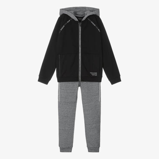 Mayoral Nukutavake-Boys Black & Grey Tracksuit | Childrensalon Outlet