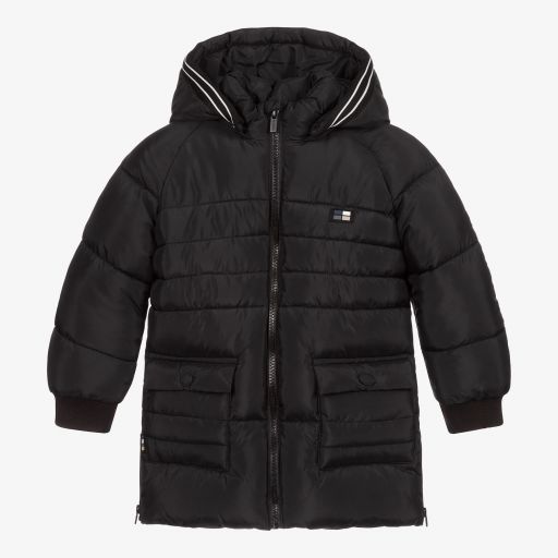 Mayoral-Черный пуховик с капюшоном для мальчиков | Childrensalon Outlet