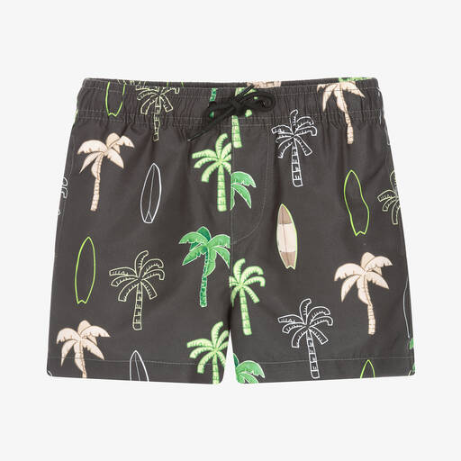 Mayoral-Черные плавки-шорты с пальмами | Childrensalon Outlet