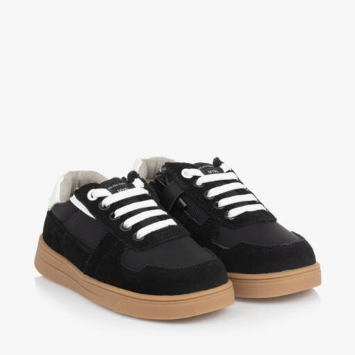 Mayoral-Boys Black Suede Leather Sneakers | Childrensalon Outlet