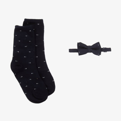 Mayoral-Boys Blue Bowtie and Sock Duo | Childrensalon Outlet