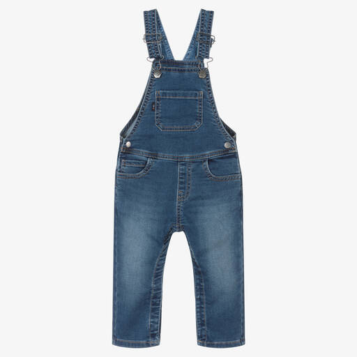 Mayoral-Boys Blue Cotton Denim Dungarees | Childrensalon Outlet