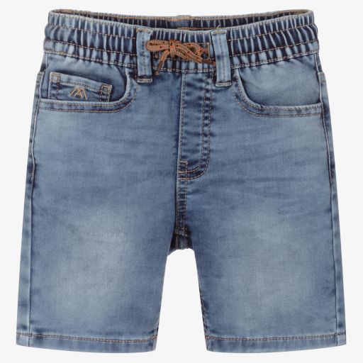 Mayoral-Boys Blue Cotton Jersey Shorts | Childrensalon Outlet