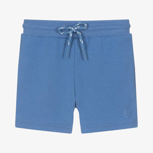 Mayoral-Boys Blue Cotton Jersey Shorts | Childrensalon Outlet