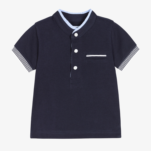 Mayoral-Blaues Baumwoll-Poloshirt (J) | Childrensalon Outlet