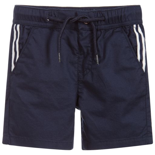 Mayoral-Boys Blue Cotton Shorts | Childrensalon Outlet