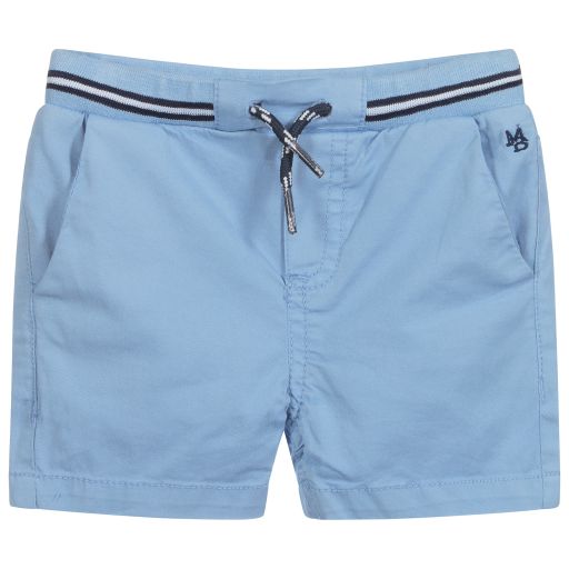 Mayoral-Boys Blue Cotton Shorts | Childrensalon Outlet