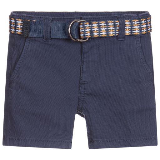 Mayoral-Boys Blue Cotton Shorts | Childrensalon Outlet