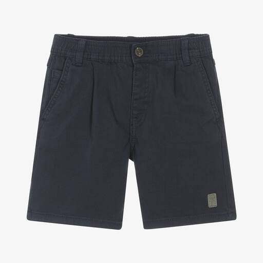 Mayoral-Boys Blue Cotton Shorts | Childrensalon Outlet