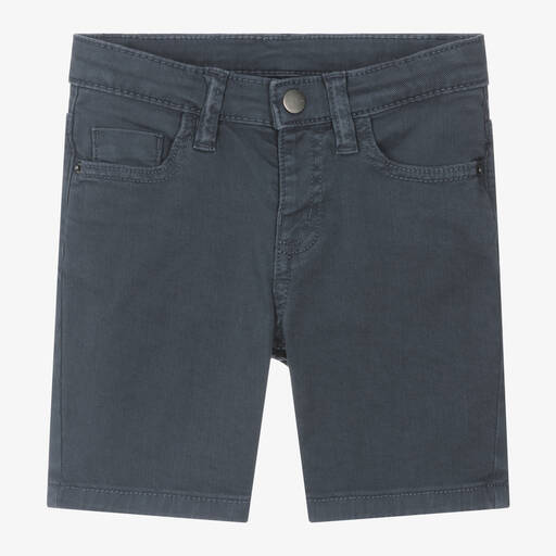 Mayoral-Boys Blue Cotton Shorts | Childrensalon Outlet