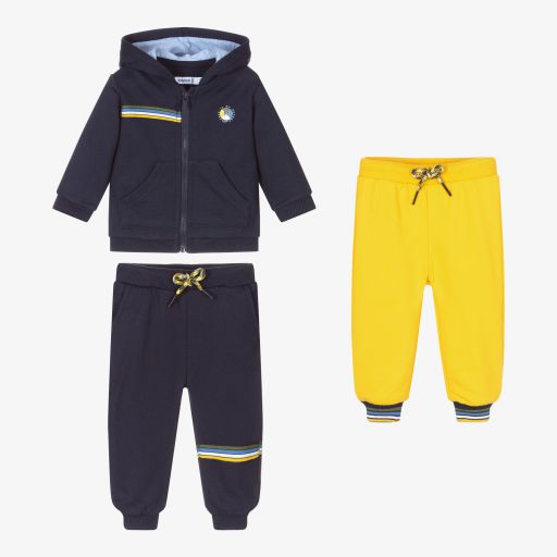 Mayoral-Boys Blue Cotton Tracksuit | Childrensalon Outlet