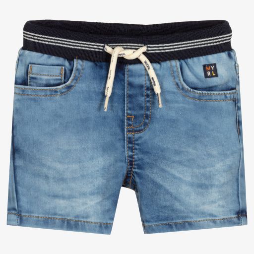 Mayoral-Boys Blue Denim Shorts | Childrensalon Outlet