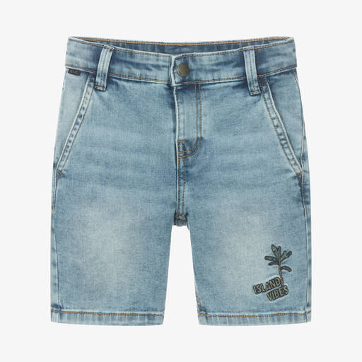 Mayoral-Boys Blue Denim Shorts | Childrensalon Outlet