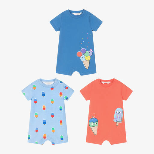 Mayoral Для новорожденных-Boys Blue Ice Cream Shorties (3 Pack) | Childrensalon Outlet