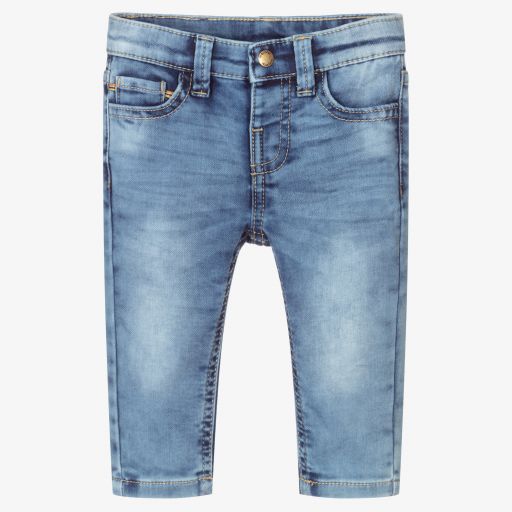 Mayoral-Boys Blue Jersey Jeans | Childrensalon Outlet