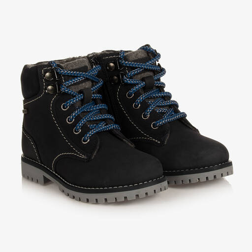 Mayoral-Boys Blue Leather Ankle Boots | Childrensalon Outlet