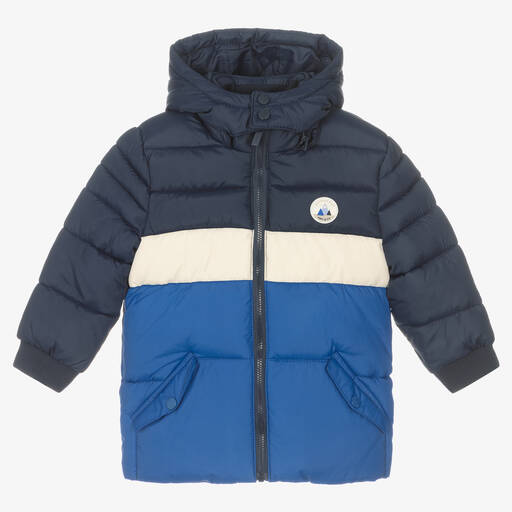 Mayoral-Boys Blue Puffer Coat | Childrensalon Outlet