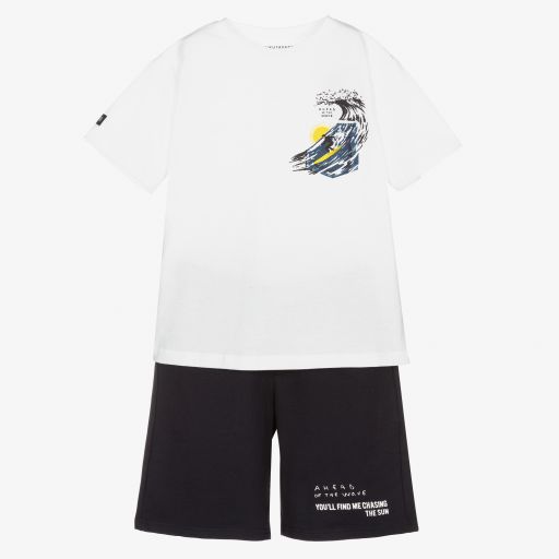 Mayoral Nukutavake-Boys Blue Surf Shorts Set | Childrensalon Outlet