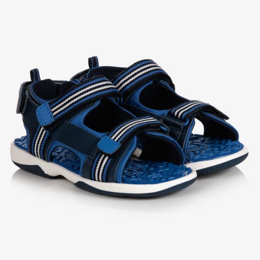 Mayoral-Boys Blue Velcro Sandals | Childrensalon Outlet