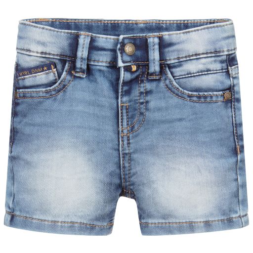 Mayoral-Boys Blue Wash Jersey Shorts | Childrensalon Outlet