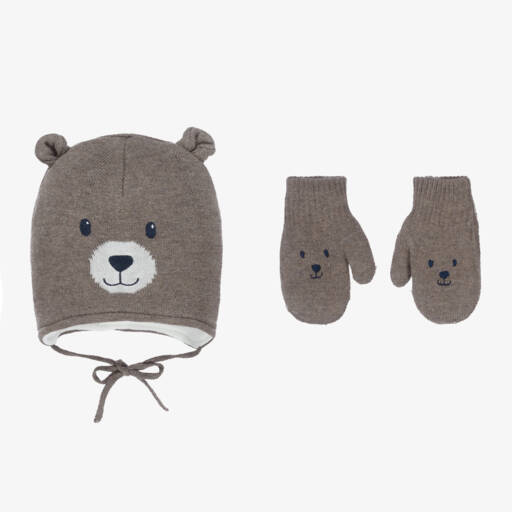 Mayoral-Boys Brown Bear Knit Set | Childrensalon Outlet