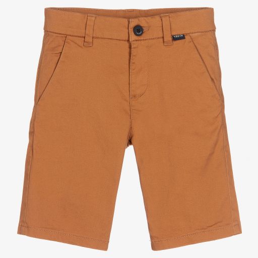 Mayoral Nukutavake-Boys Brown Bermuda Shorts | Childrensalon Outlet