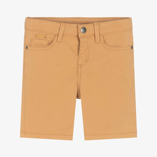 Mayoral-Boys Brown Cotton Shorts | Childrensalon Outlet