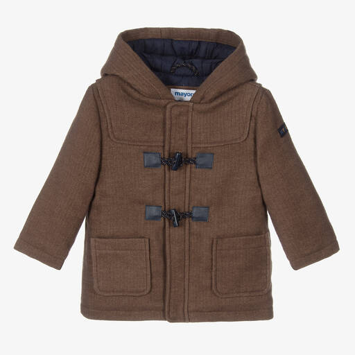 Mayoral-Boys Brown Duffle Coat | Childrensalon Outlet