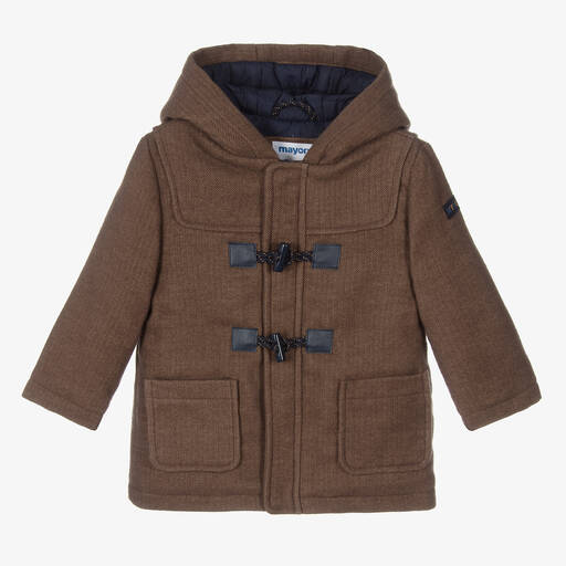 Mayoral-Boys Brown Duffle Coat | Childrensalon Outlet