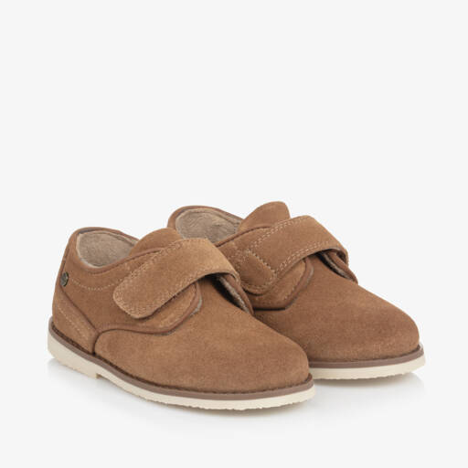 Mayoral-Boys Brown Suede Velcro Shoes | Childrensalon Outlet