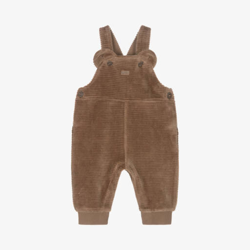 Mayoral Newborn-Boys Brown Velour Cord Overalls | Childrensalon Outlet