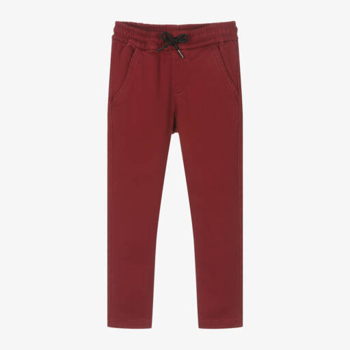 Mayoral-Boys Burgundy Cotton Joggers | Childrensalon Outlet