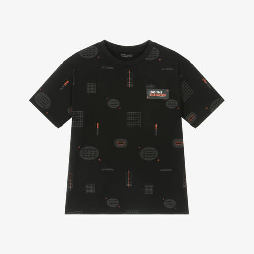 Mayoral Nukutavake-Boys Charcoal Graphic Tee Delight | Childrensalon Outlet
