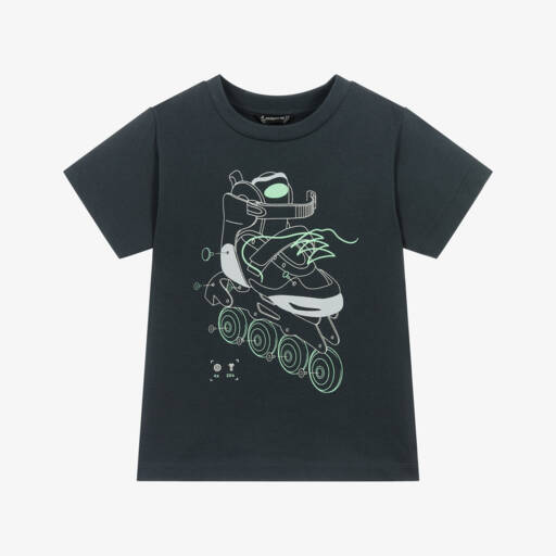 Mayoral-Boys Charcoal Roller Skate Tee | Childrensalon Outlet