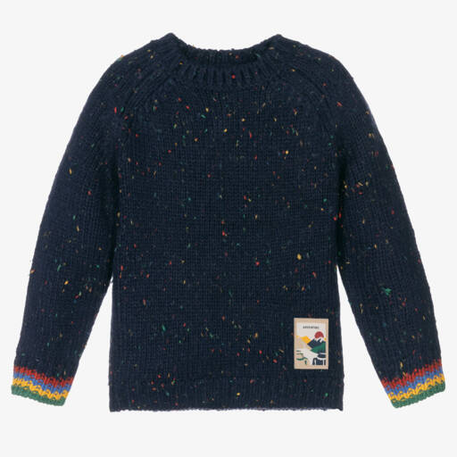 Mayoral-Boys Chunky Knit Blue Jumper | Childrensalon Outlet