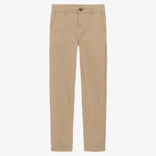 Mayoral Nukutavake-Boys Classic Beige Cotton Chinos | Childrensalon Outlet