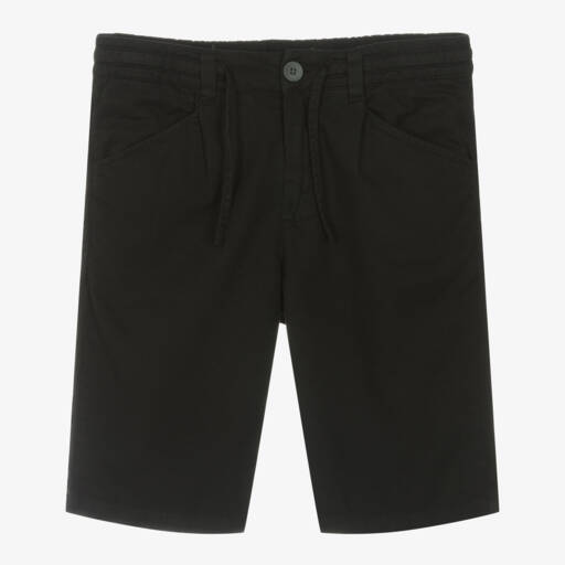 Mayoral Nukutavake-Boys Classic Black Cotton Shorts | Childrensalon Outlet