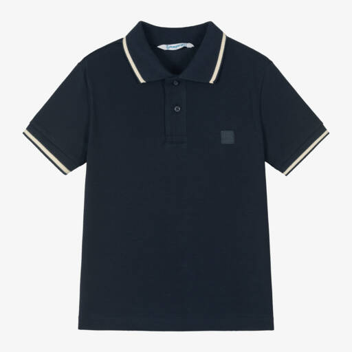 Mayoral-Boys Classic Blue Piqué Polo | Childrensalon Outlet